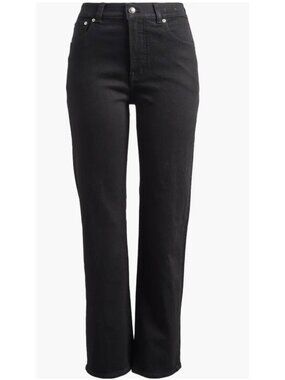 Madewell The Longline Straight Jean~Size 28 Tall~Black Frost Denim NWT L7 03